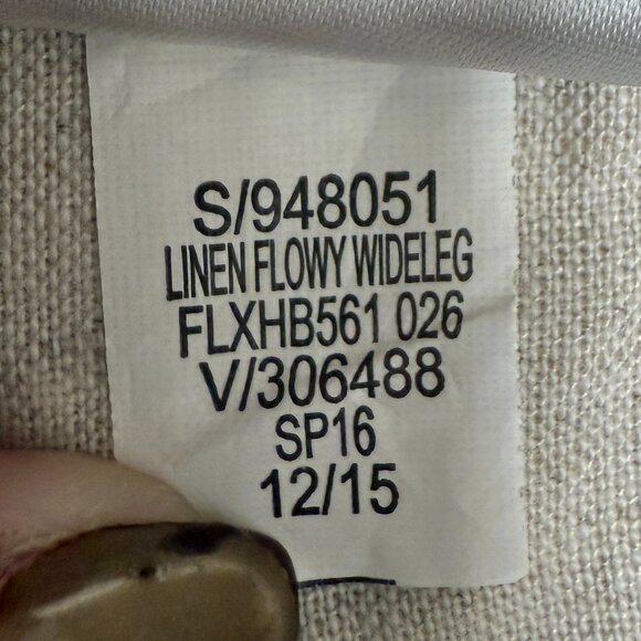 EUC Women's BANANA REPUBLIC Linen Flowy Wide Leg Pants | Size 12 - Picture 7 of 7